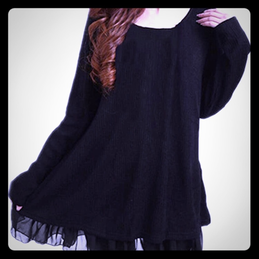 Robbed long sleeve dresss